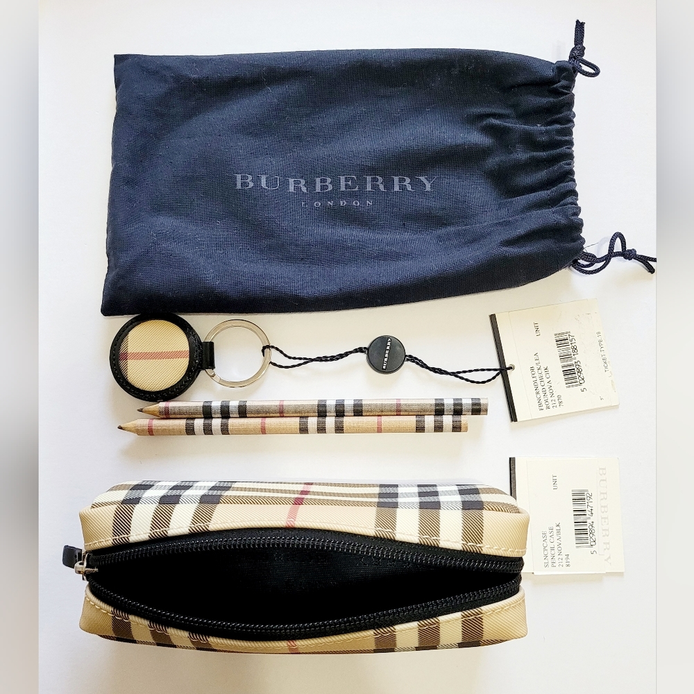 Burberry keyring & makeup cases